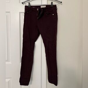 DL1961 size 26 margeaux ankle skinny jean dark purple/ brown